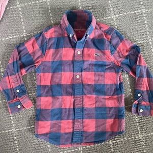 Boys Vineyard Vines Flannel Button Down Size 4t